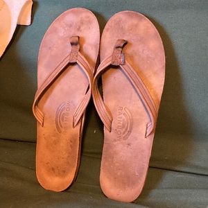 Rainbow leather sandals womens